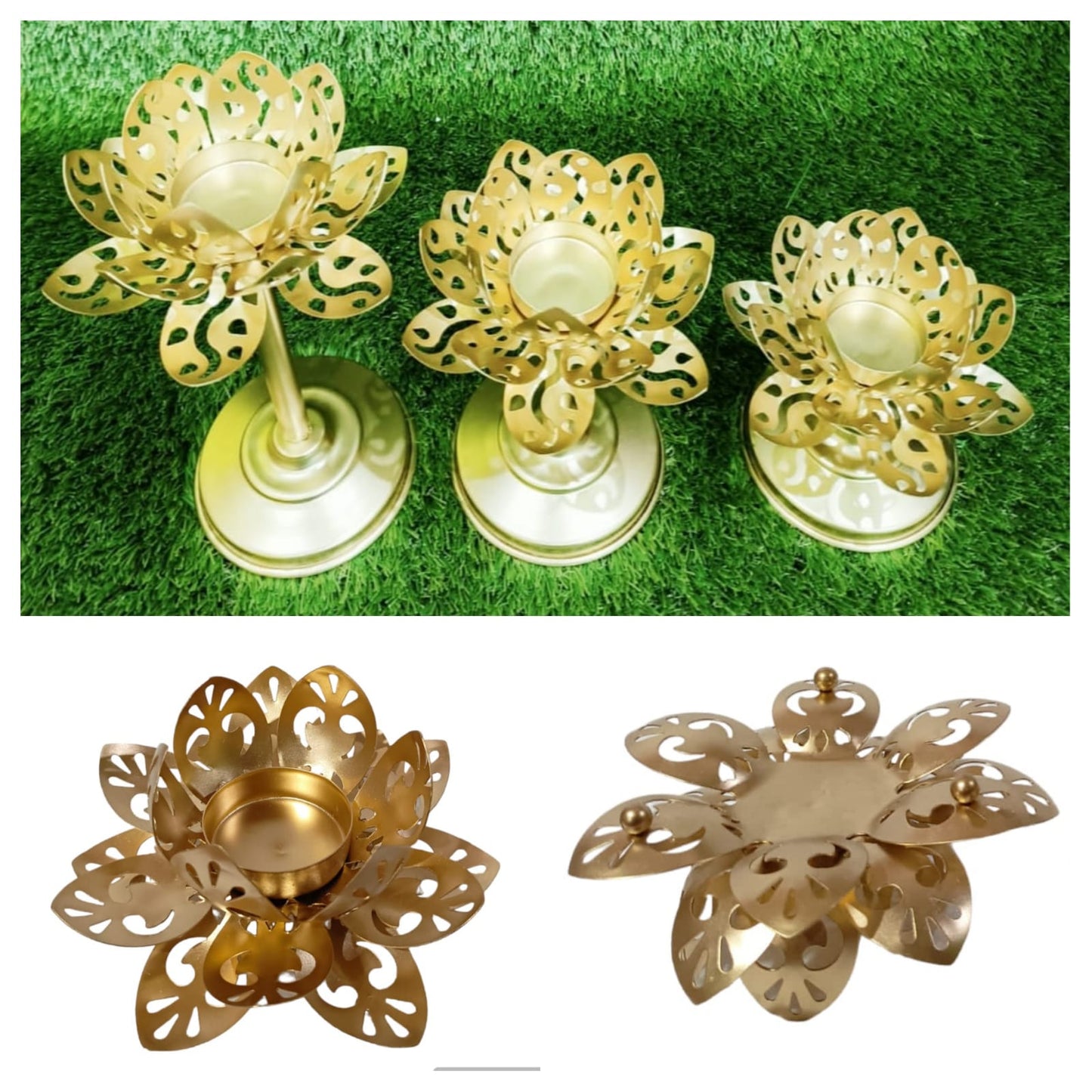 Shadow Lotus Stand and Shadow Diya Combo