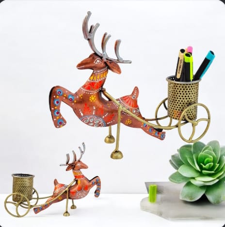 Deer Rickshaw Pen Stand