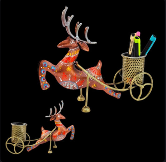 Deer Rickshaw Pen Stand