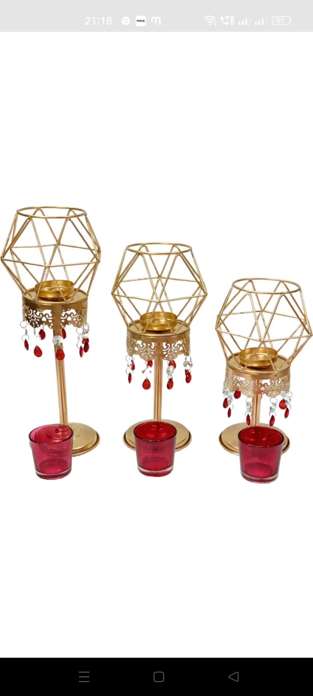 Diamond Tealight Stand (Set of 3)