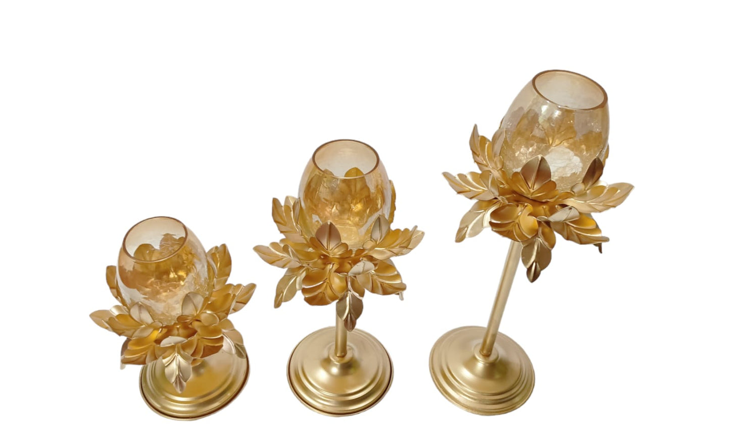 Double Leaf Lotus Stand (Set of 3)