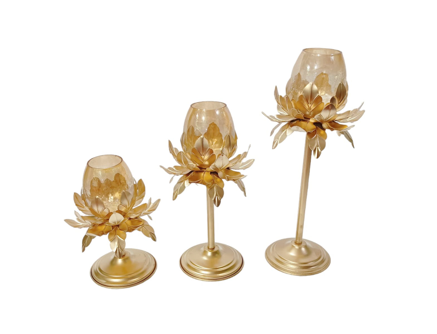 Double Leaf Lotus Stand (Set of 3)