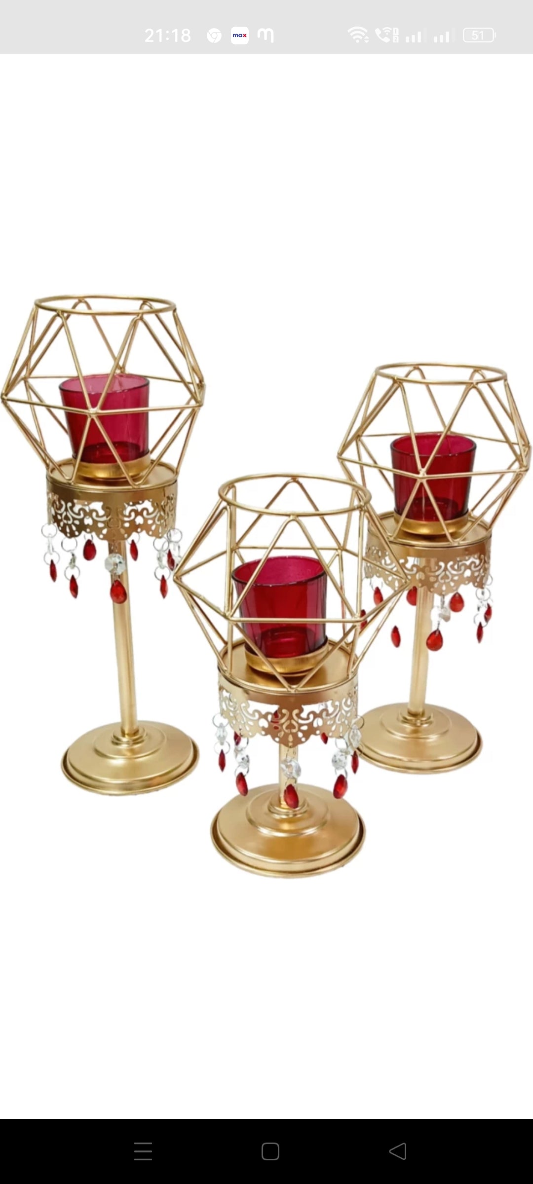 Diamond Tealight Stand (Set of 3)