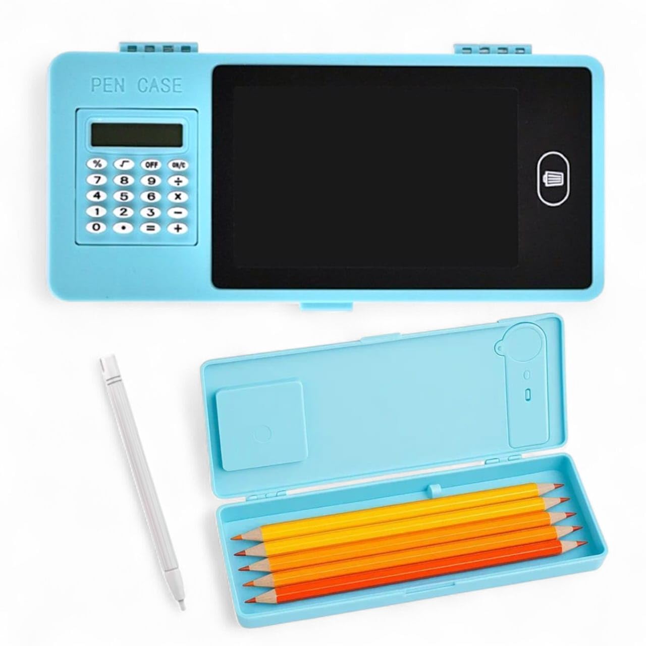 2 in 1 LCD Screen Pencil Box with Calculator